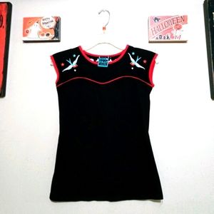 Too Fast Sparrow Tattoo Top